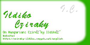 ildiko cziraky business card